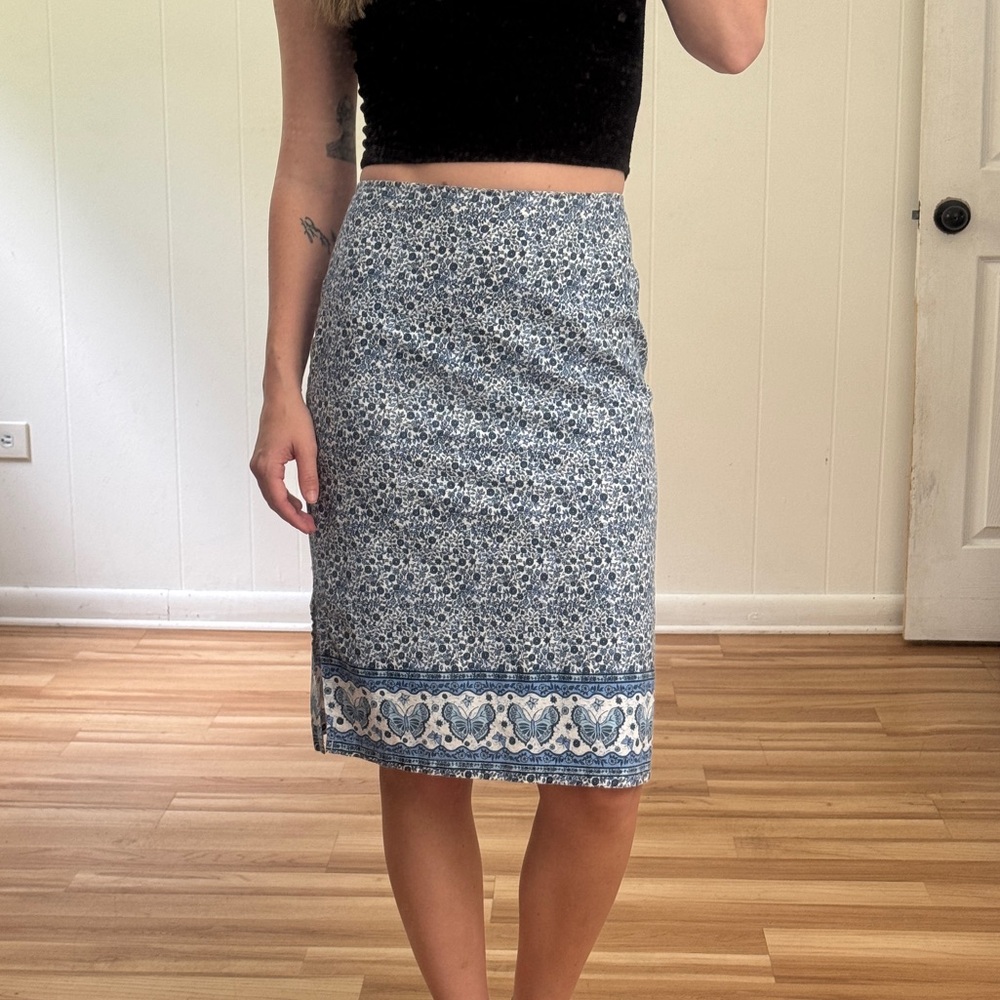 Vintage Butterfly midi skirt